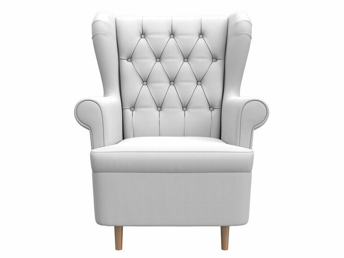 Кресло Торин Люкс белого цвета (экокожа) - купить Интерьерные кресла по цене 25999.0