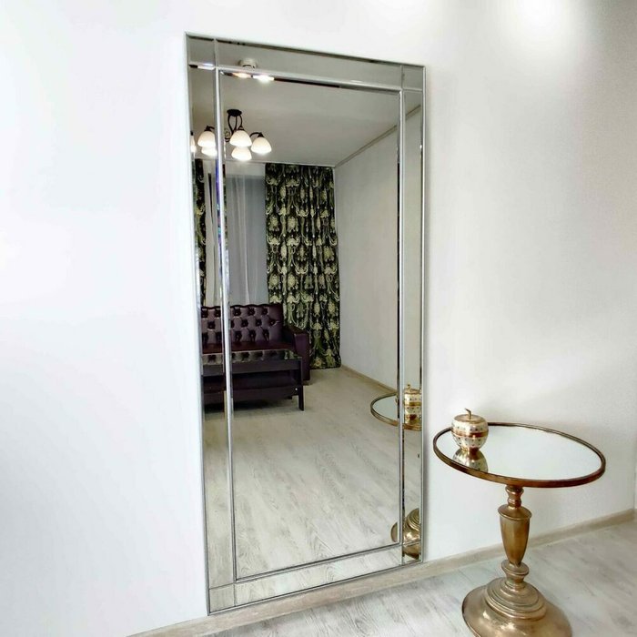 Настенное зеркало Vienna 80x180 серебряного цвета - купить Настенные зеркала по цене 55100.0