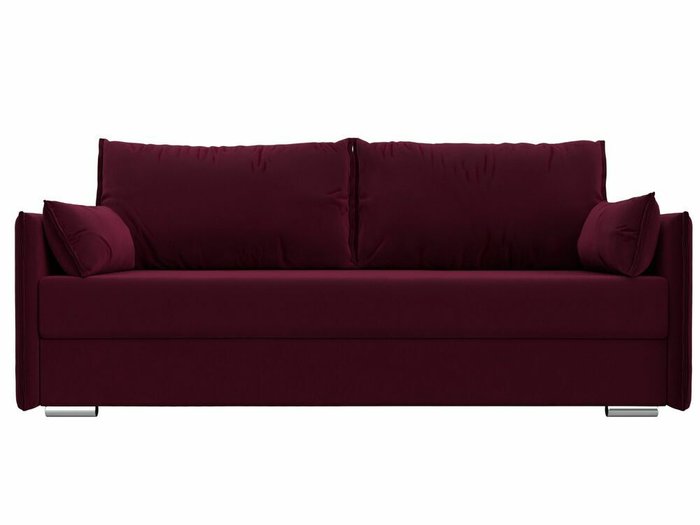 Прямой диван-кровать Сайгон бордового цвета - купить Прямые диваны по цене 39999.0