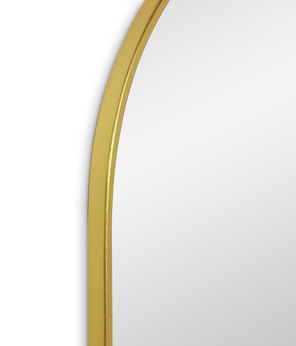 Настенное зеркало Kapsel M в раме золотого цвета - лучшие Настенные зеркала в INMYROOM