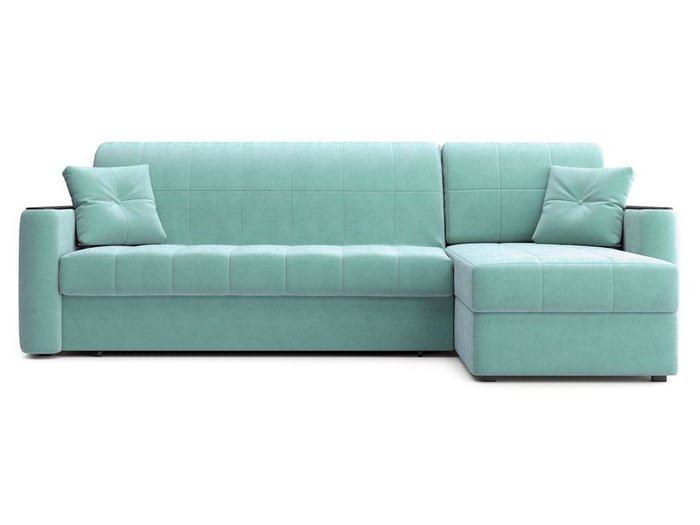 Угловой диван-кровать Ницца мятного цвета