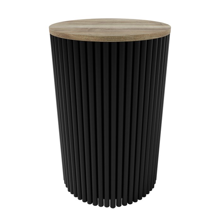 Кофейный стол Trubis Wood S 40 бежево-черного цвета