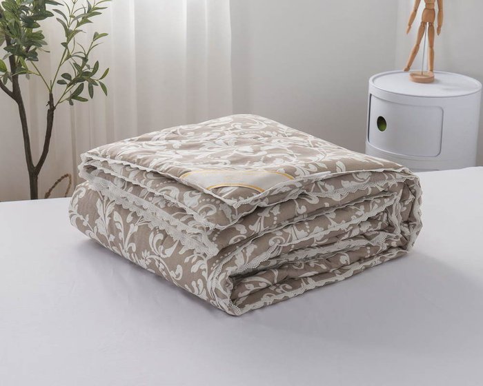 Одеяло Вэлиант 200х220 бежевого цвета - купить Одеяла по цене 12720.0