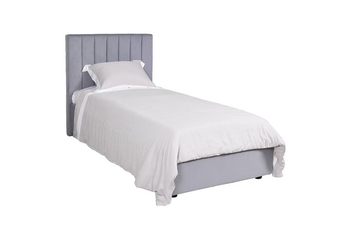 Кровать Andrea 90х200 серо-голубого цвета без подъемного механизма - купить Кровати для спальни по цене 74800.0