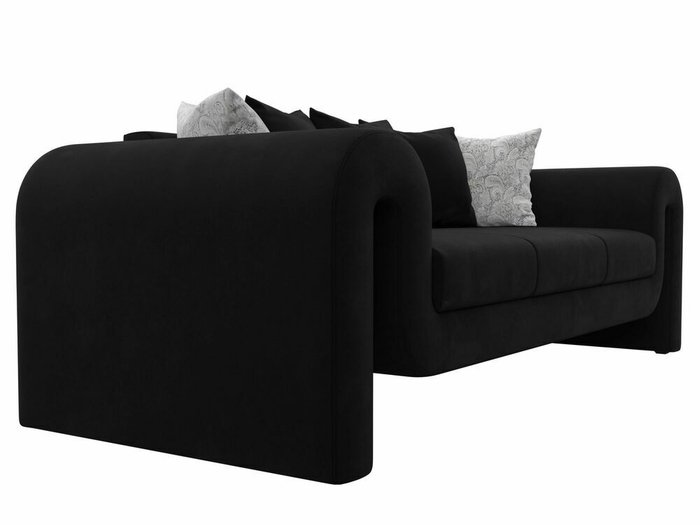 Прямой диван Волна черного цвета - лучшие Прямые диваны в INMYROOM
