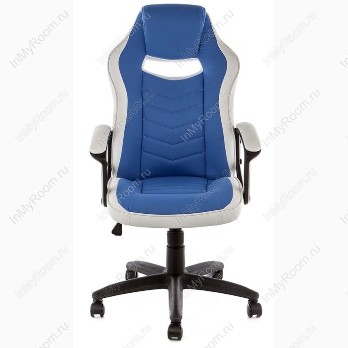 Компьютерное кресло Gamer бело-синего цвета - купить Офисные кресла по цене 7690.0