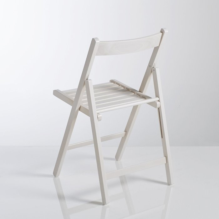 Комплект из двух удобных складных стульев Yann белого цвета - лучшие Обеденные стулья в INMYROOM