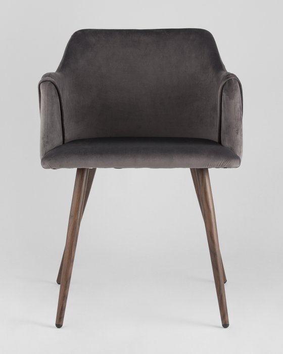 Стул Монарх серого цвета - лучшие Обеденные стулья в INMYROOM