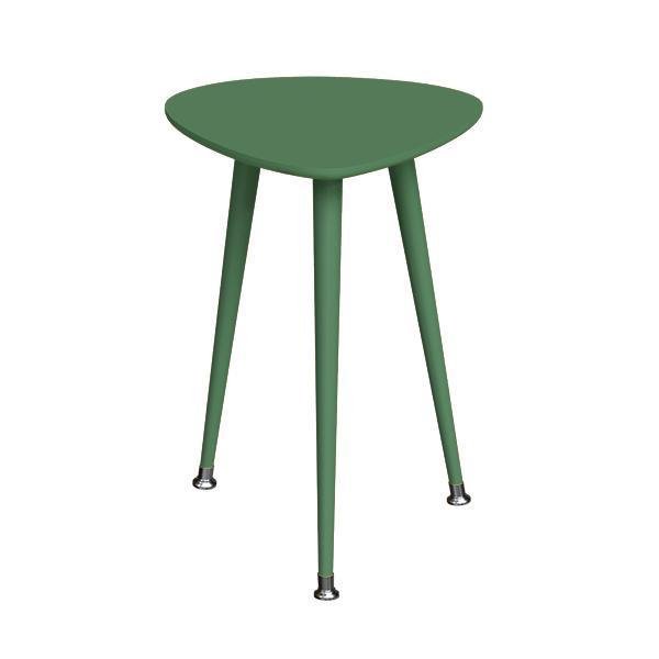 Приставной стол Капля зеленого цвета