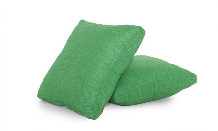 Набор из двух классических подушек зеленого цвета - купить Декоративные подушки по цене 5990.0