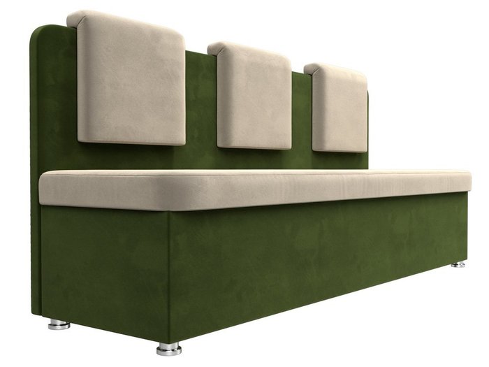 Кухонный прямой диван Маккон зелено-бежевого цвета - лучшие Прямые диваны в INMYROOM