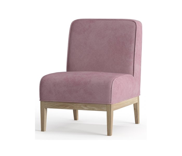 Кресло из велюра Арагорн темно-розового цвета
