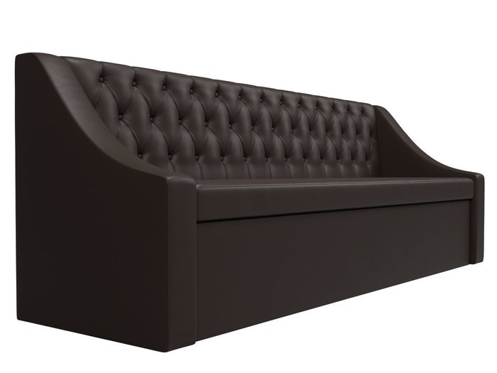 Кухонный прямой-кровать диван Мерлин коричневого цвета (экокожа) - лучшие Прямые диваны в INMYROOM