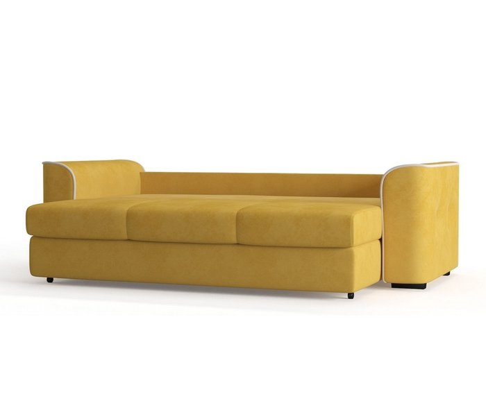 Диван-кровать Нордленд в обивке из велюра желтого цвета - лучшие Прямые диваны в INMYROOM