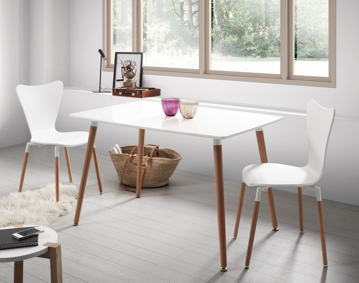 Обеденный стол Daw белый лакированный   - купить Обеденные столы по цене 57990.0
