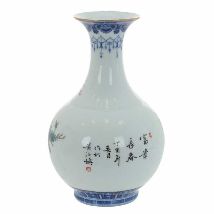 Фарфоровая ваза голубого цвета - купить Вазы  по цене 4077.0