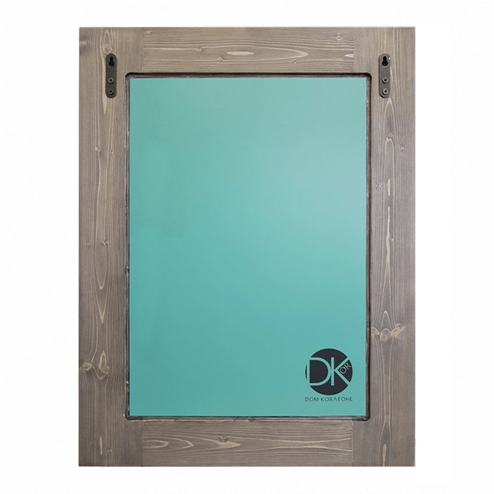 Настенное зеркало Финистер с сине-бежевым узором 90х90 - лучшие Настенные зеркала в INMYROOM