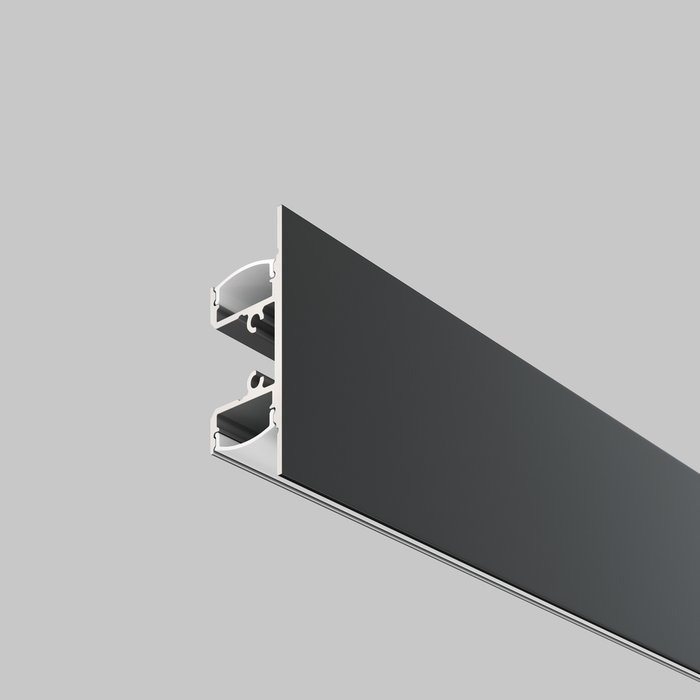 Алюминиевый профиль накладной 1.8x4.8 черного цвета - купить Профили для светодиодных лент по цене 3900.0