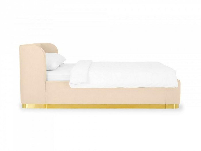Кровать Vibe 160х200 светло-бежевого цвета с подъемным механизмом - лучшие Кровати для спальни в INMYROOM
