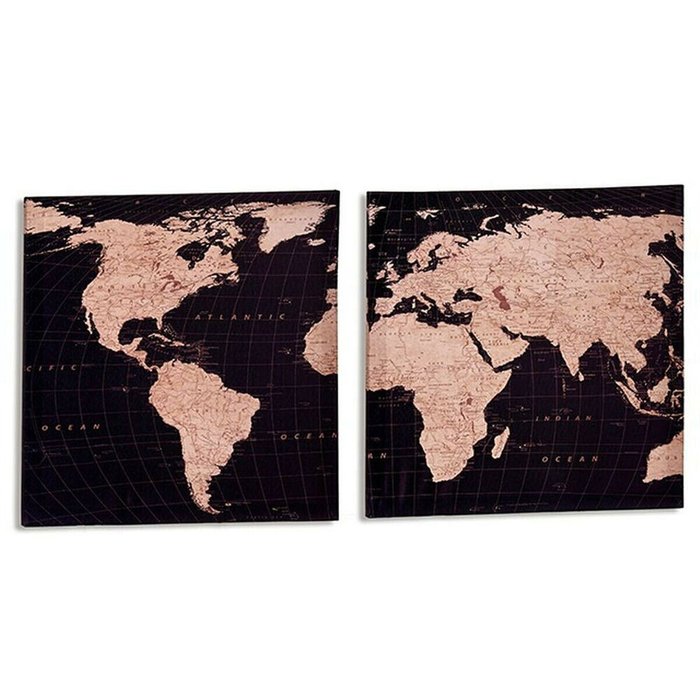 Полотно Карта Мира 1,5 x 40 x 40 cm (16 штук) - купить Картины по цене 7088.0