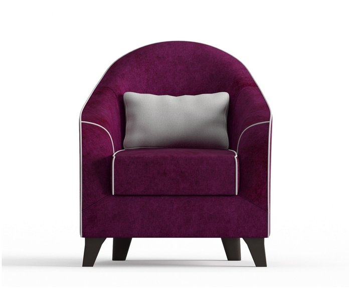 Кресло Бемоль в обивке из вельвета фиолетового цвета - купить Интерьерные кресла по цене 12490.0