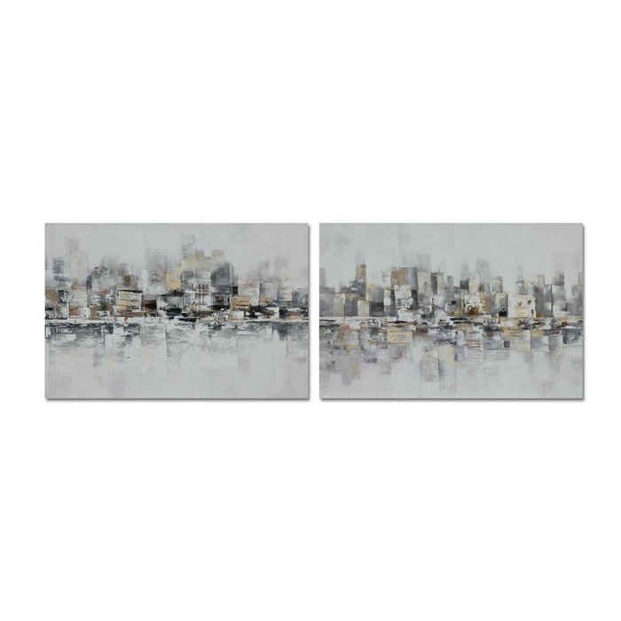 Картина 120 x 2,8 x 80 cm Абстракция Loft (2 штук)