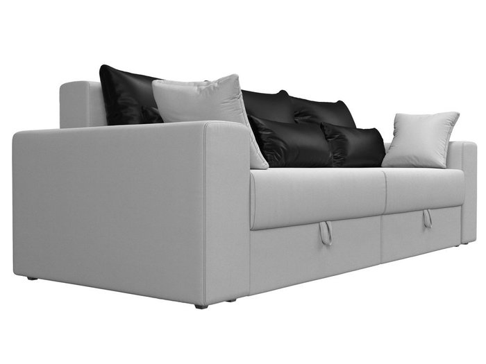 Прямой диван-кровать Мэдисон бело-черного цвета (экокожа) - лучшие Прямые диваны в INMYROOM