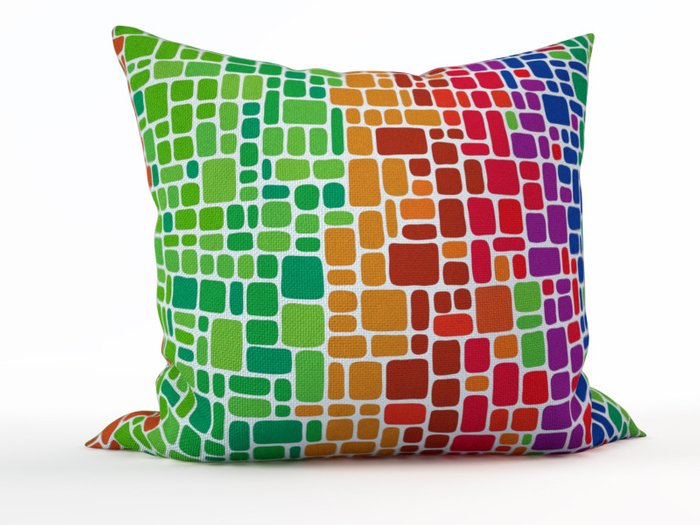 Интерьерная подушка: Цветные кирпичики