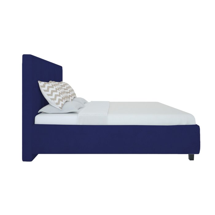 Кровать Royal Black Велюр Синий 140х200 - купить Кровати для спальни по цене 102000.0