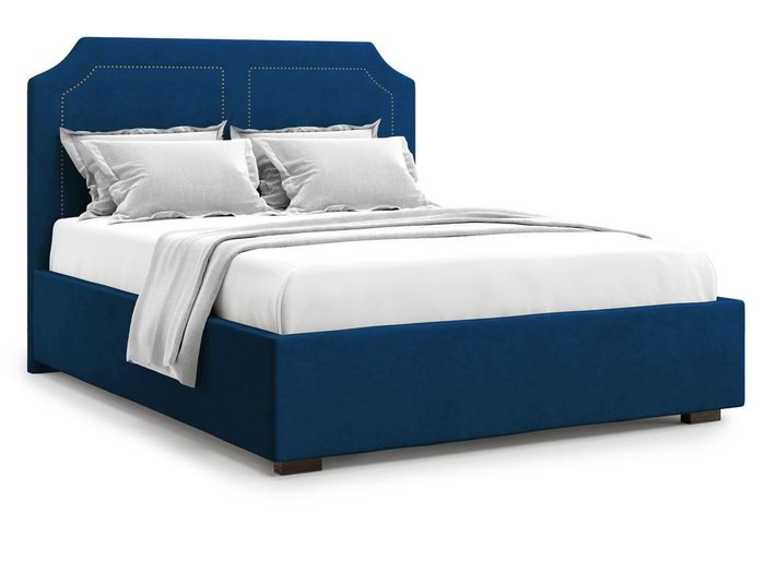 Кровать с подъемным механизмом Lago 140х200 синего цвета