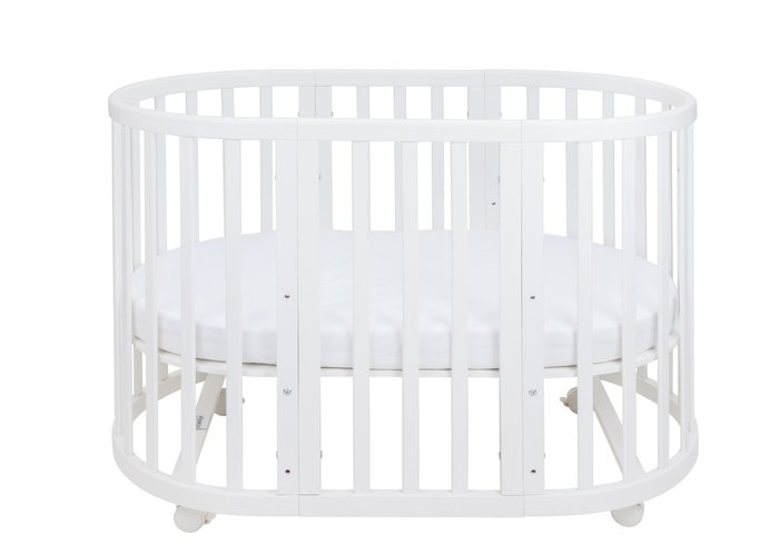 Кроватка-трансформер Ellipsebed 70х120 белого цвета Кроватка-трансформер Ellipsebed 70х120 белого цвета
