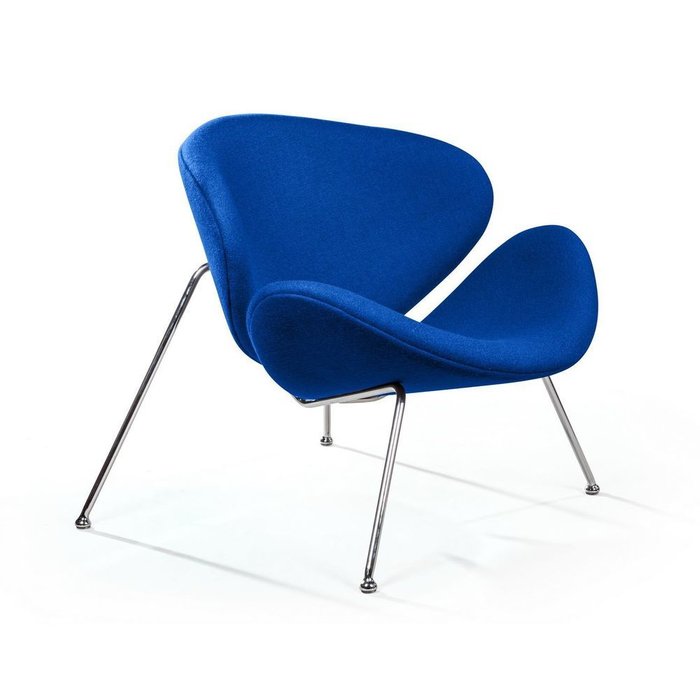 Лаунж кресло Slice синего цвета - лучшие Интерьерные кресла в INMYROOM