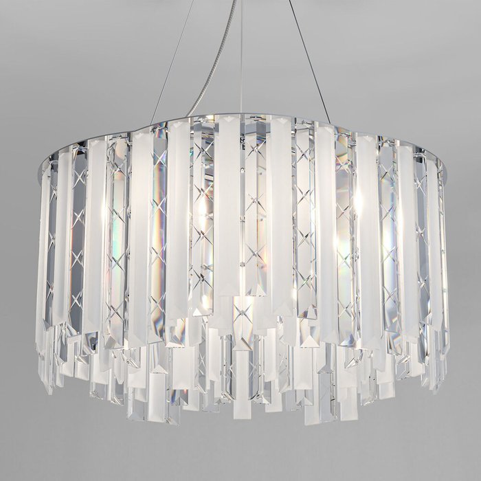 Умный подвесной светильник с хрусталем 101011/6 хром Radiance - лучшие Подвесные люстры в INMYROOM Умный подвесной светильник с хрусталем 101011/6 хром Radiance - лучшие Подвесные люстры в INMYROOM