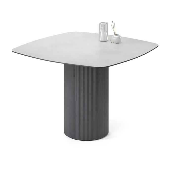 Обеденный стол квадратный Алия на черном основании - купить Обеденные столы по цене 58065.0