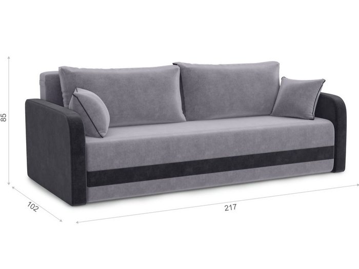 Диван-кровать Бостон серого цвета - лучшие Прямые диваны в INMYROOM