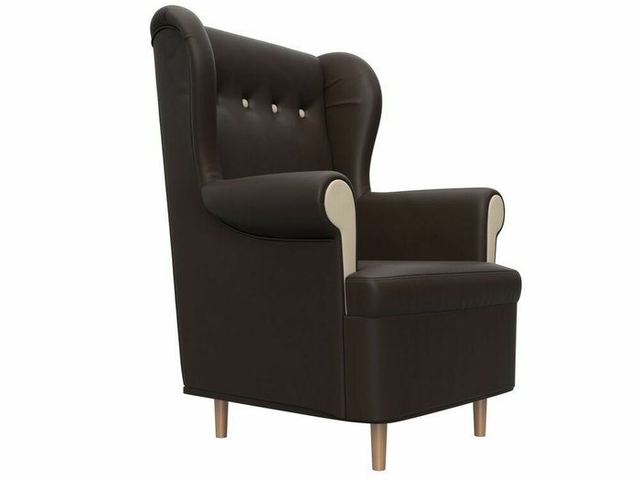 Кресло Торин коричневого цвета (экокожа) - лучшие Интерьерные кресла в INMYROOM