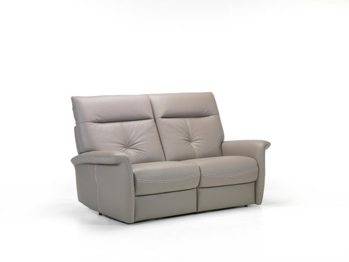 Прямой диван из кожи Versailles серого цвета - купить Прямые диваны по цене 292152.0