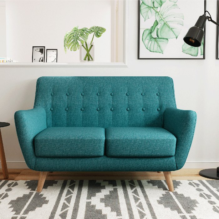 Диван Picasso сине-зеленого цвета - лучшие Прямые диваны в INMYROOM