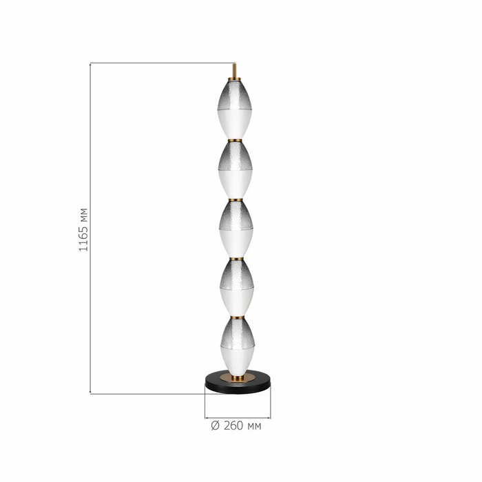 Светильник напольный ST-Luce Черный/Белый, Дымчатый LED 1*35W 3000K ICE - купить Торшеры по цене 29790.0