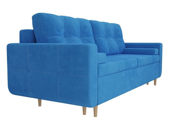 Прямой диван-кровать Кэдмон голубого цвета - лучшие Прямые диваны в INMYROOM