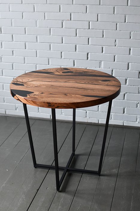 Обеденный стол Река черно-коричневого цвета - купить Обеденные столы по цене 39000.0