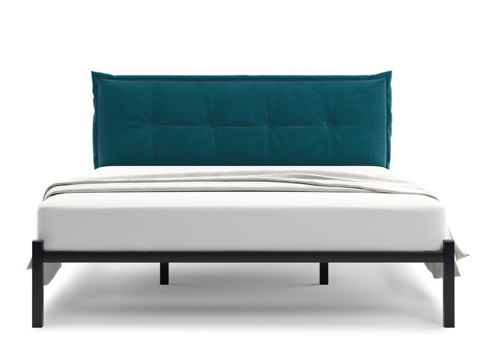 Кровать Лофт Cedrino 160х200 сине-зеленого цвета без подъемного механизма - купить Кровати для спальни по цене 16000.0