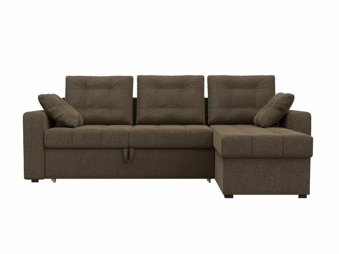 Угловой диван-кровать Камелот коричневого цвета правый угол - купить Угловые диваны по цене 47999.0