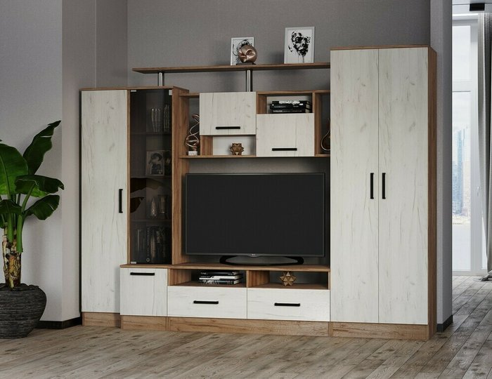 Гостиный гарнитур Оскар-5 серо-коричневого цвета