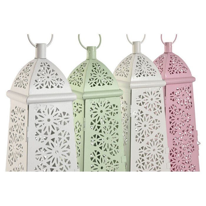 Фонарь Home ESPRIT Белый Зеленый Розовый Металл Алюминий Shabby Chic 13 x 13 x 43 cm (4 штук) - лучшие Аксессуары для гостиной в INMYROOM Фонарь Home ESPRIT Белый Зеленый Розовый Металл Алюминий Shabby Chic 13 x 13 x 43 cm (4 штук) - лучшие Аксессуары для гостиной в INMYROOM