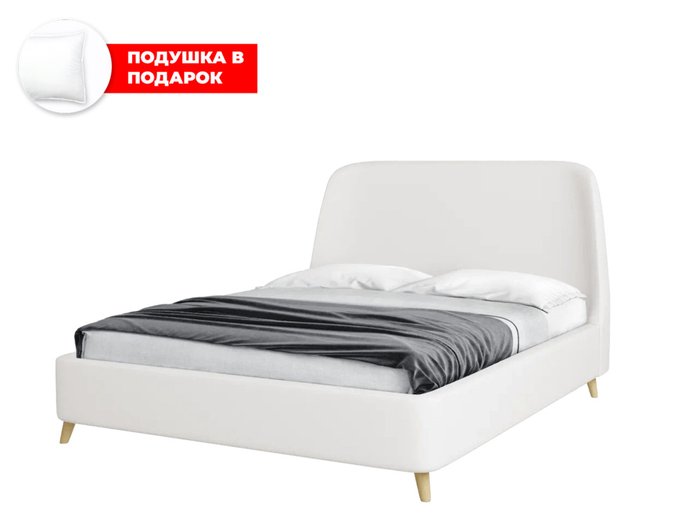 Кровать Flaton 160х200 белого цвета с подъемным механизмом