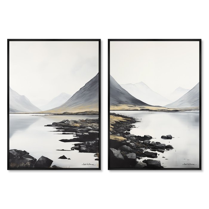 Набор из двух репродукций картин Landscape collection, Calmness, 2024г.