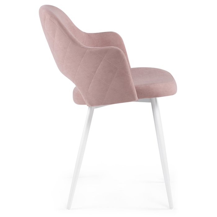 Стул с прошивка ромбы сзади Гутрид розового цвета - лучшие Обеденные стулья в INMYROOM