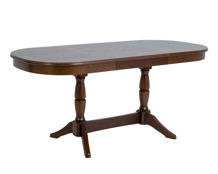 Раздвижной обеденный стол Агат темно-коричневого цвета - лучшие Обеденные столы в INMYROOM