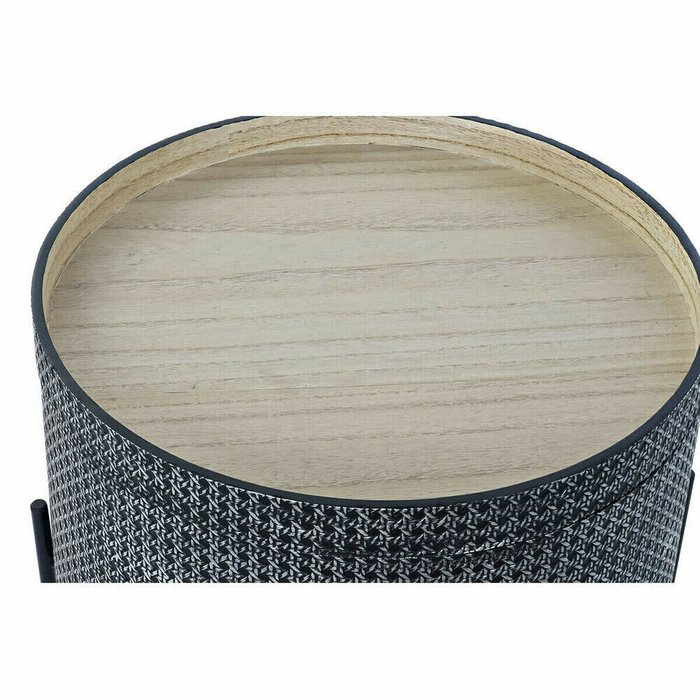 Консоль Чёрный Серебристый Металл Деревянный MDF 45 x 45 x 39 cm - лучшие Кофейные столики в INMYROOM